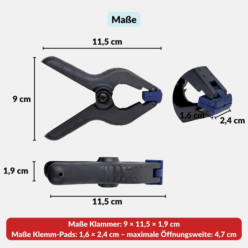 Background clamps, set of 4, for flat lays & photo studios - Camera Photo > Photo studio equipment Photo studio accessories