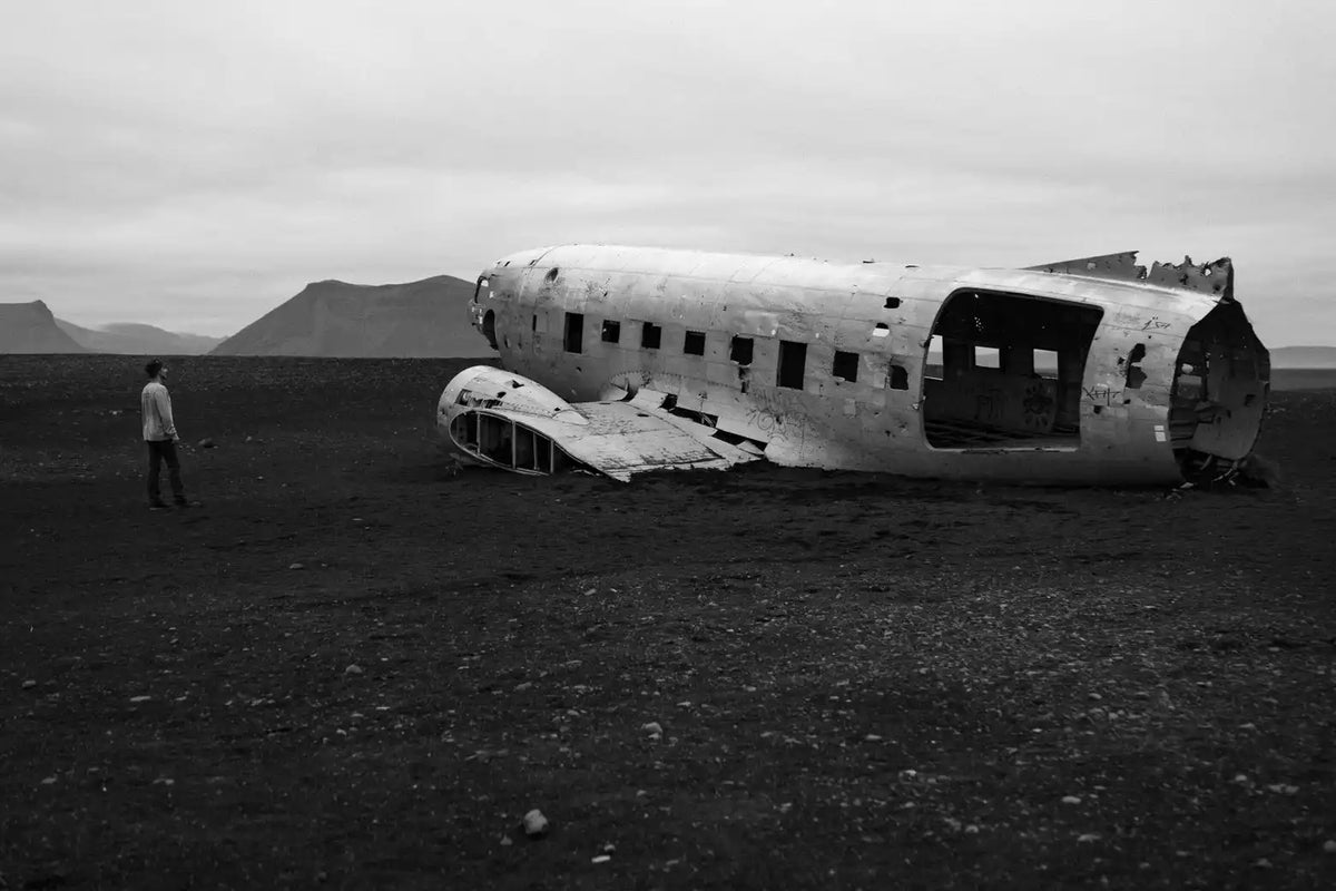Vintage-Flugzeugrumpf-Artefakt.