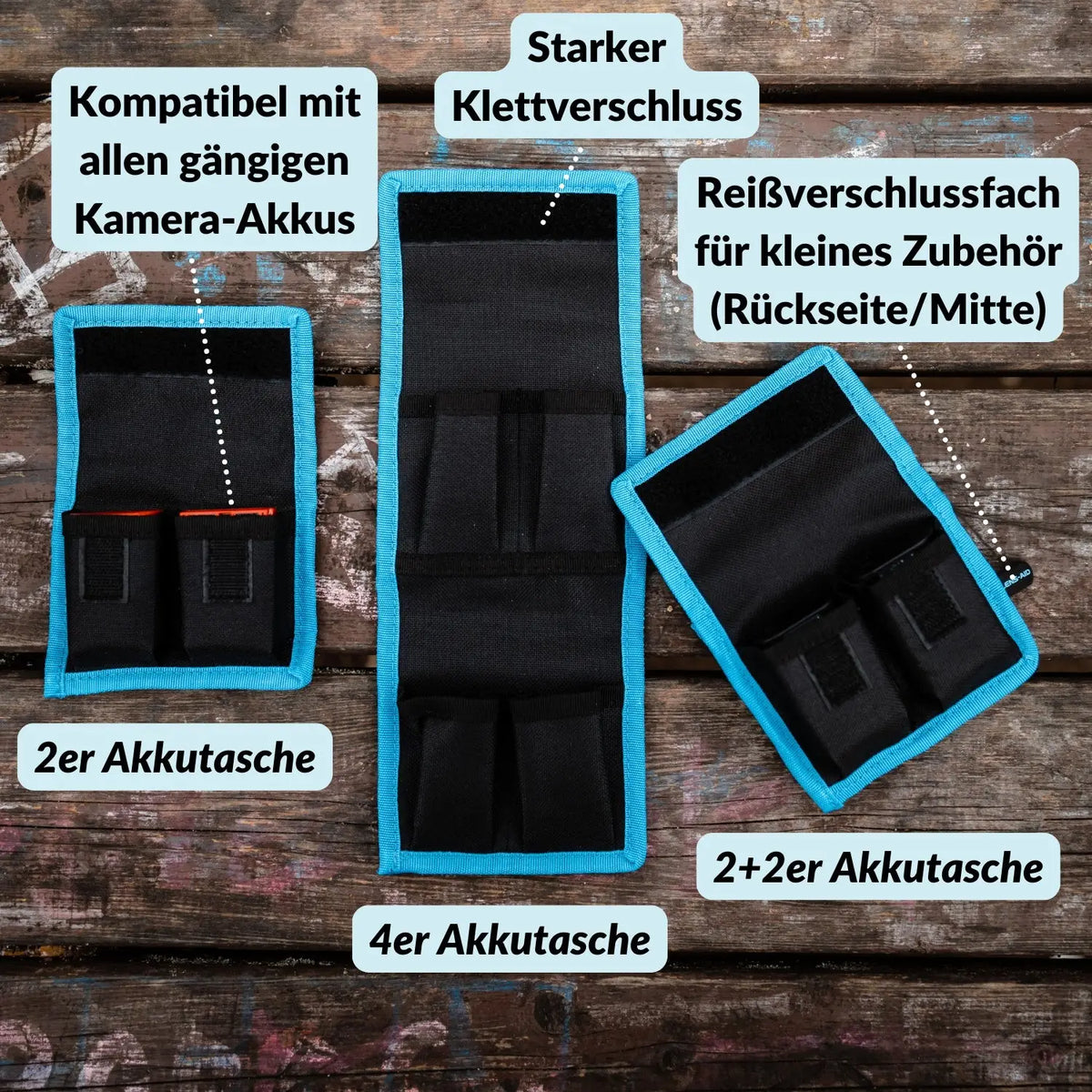 Sacoche pour 4 batteries - Photo > Accessoires pour appareils photo > Chargeurs > Accessoires pour batteries