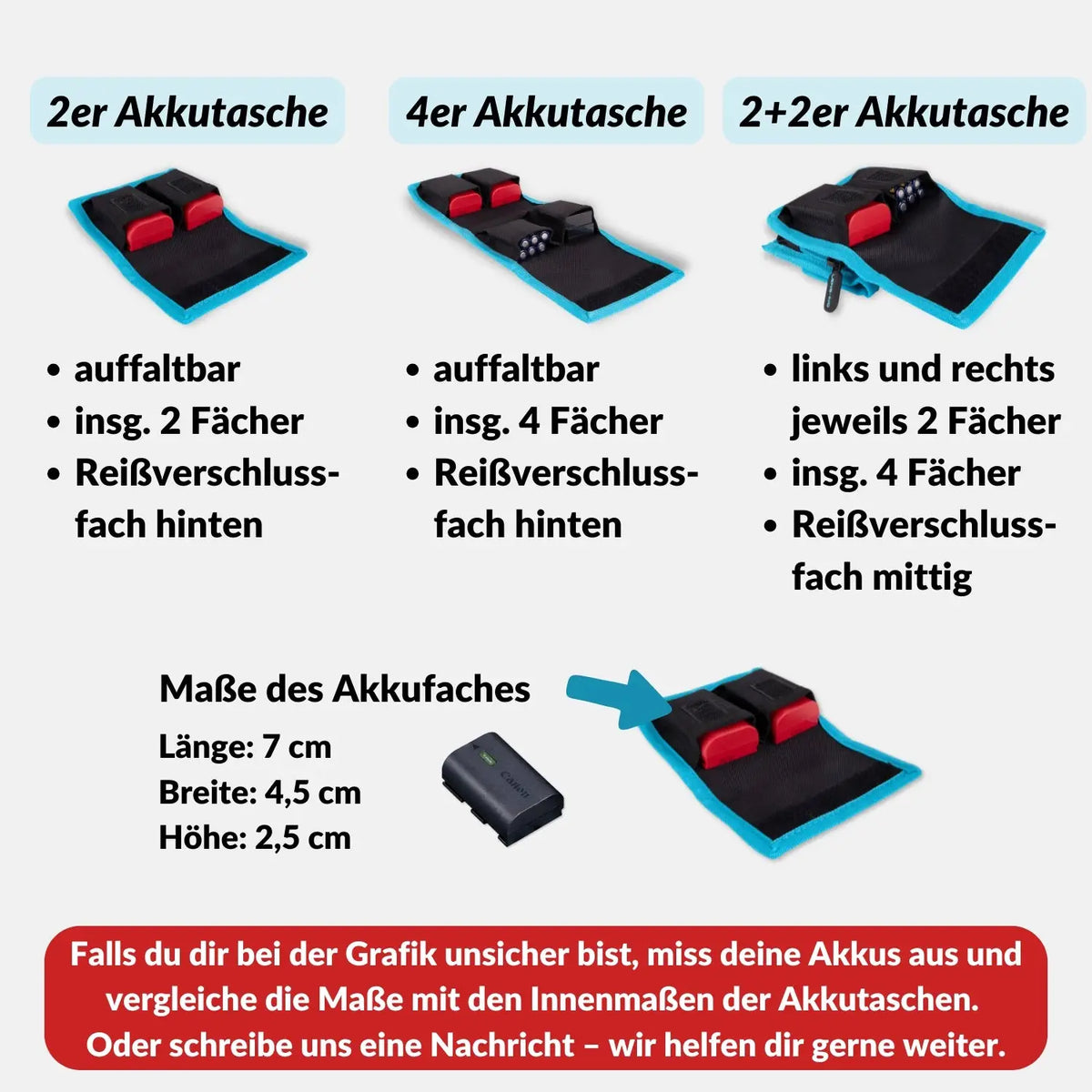 Sacoche pour 4 batteries - Photo > Accessoires pour appareils photo > Chargeurs > Accessoires pour batteries