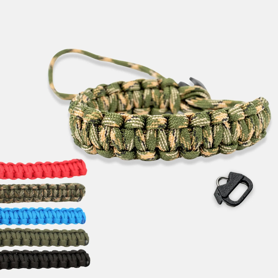 Paracord camera polsband - camouflagegroen - & Foto > Camera-accessoires Camerariemen
