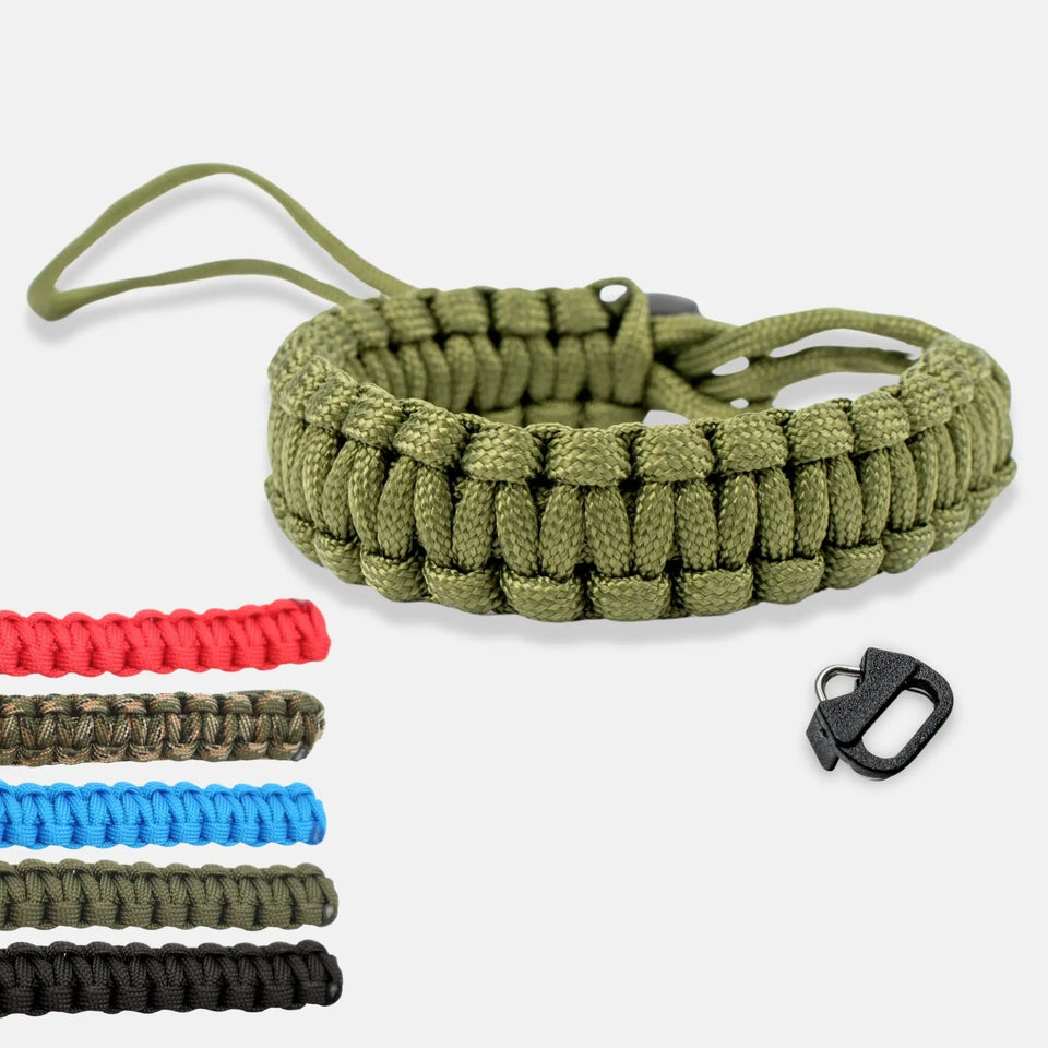 Camera polsbandje van paracord - Groen - & Foto > Camera-accessoires Camerariemen Camera polsbandjes