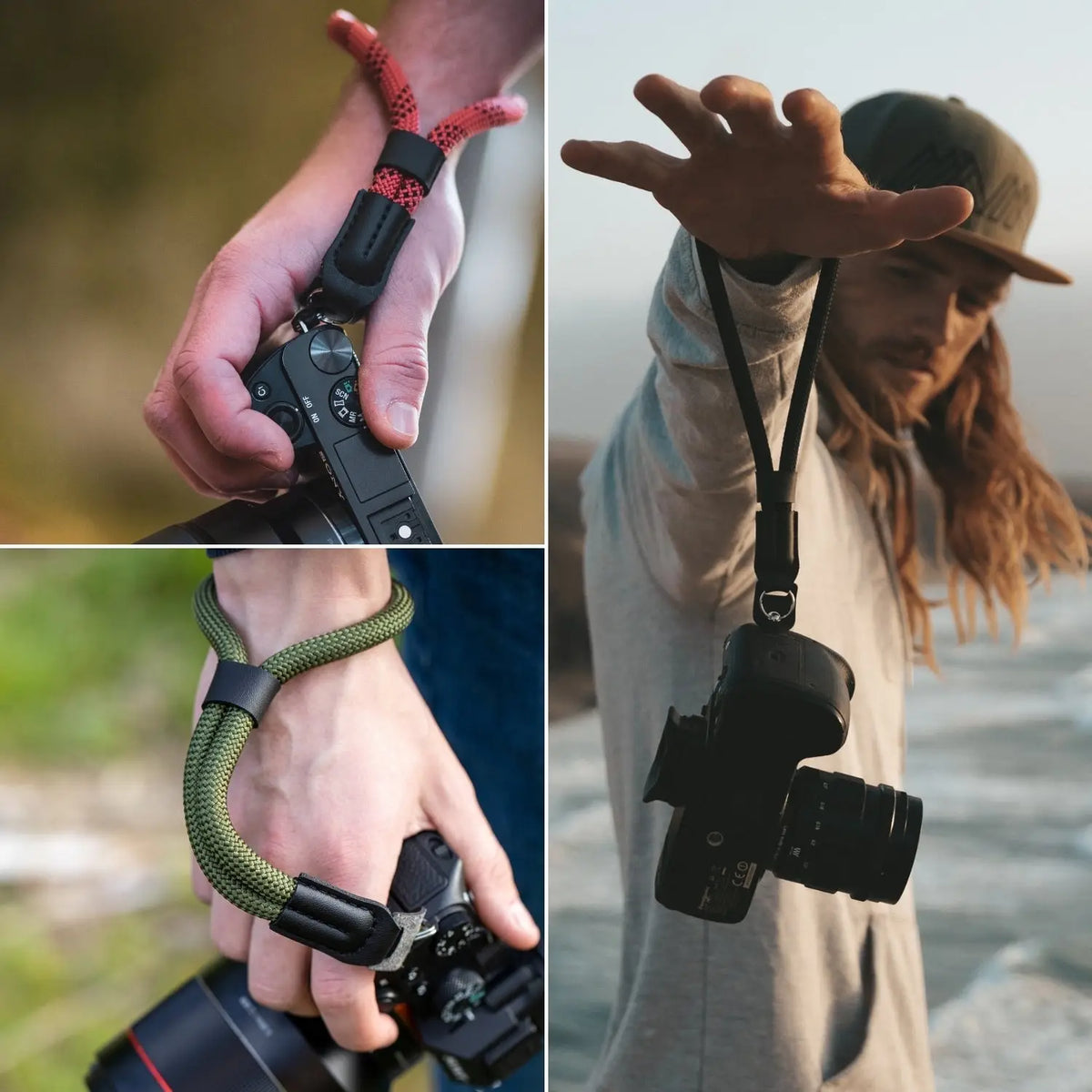 Kamera Handschlaufe in Seil-Optik fürs Handgelenk - & Foto > Kamerazubehör Kameragurte Kamera-Handschlaufen