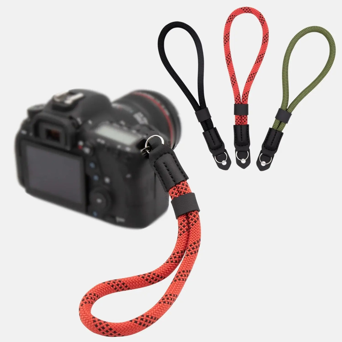 Kamera Handschlaufe in Seil-Optik fürs Handgelenk - Rot/Schwarz - & Foto > Kamerazubehör Kameragurte