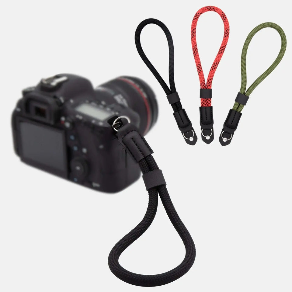 Kamera Handschlaufe in Seil-Optik fürs Handgelenk - Schwarz - & Foto > Kamerazubehör Kameragurte Kamera-Handschlaufen