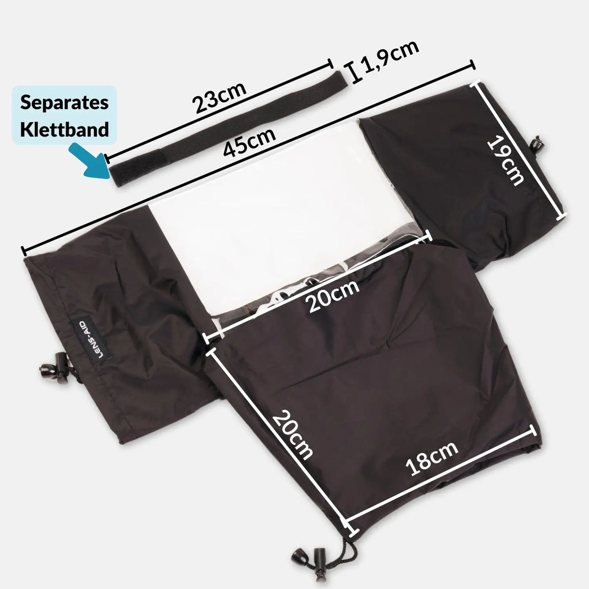 Regenhoes voor camera: Weerbestendige bescherming voor spiegelreflexcamera's en systeemcamera's, gemaakt van nylon.