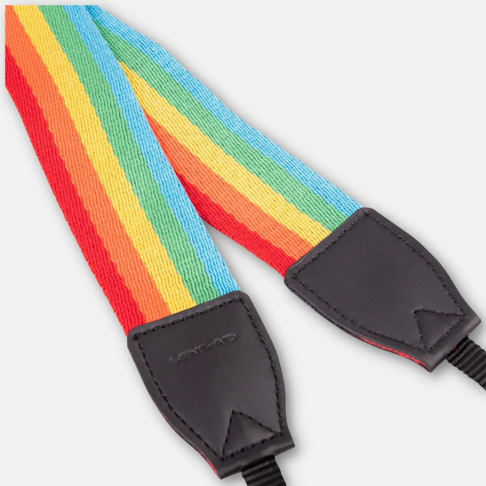 Linen camera strap in a striped design, 80–120 cm - Camera & Photo > Camera Accessories Camera Straps
