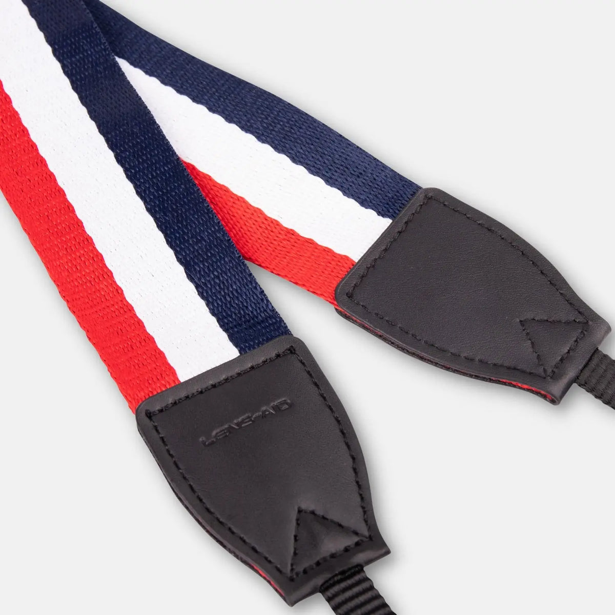 Linen camera strap in a striped design, 80–120 cm - Red/White/Blue - Camera & Photo > Camera Accessories Camera Straps
