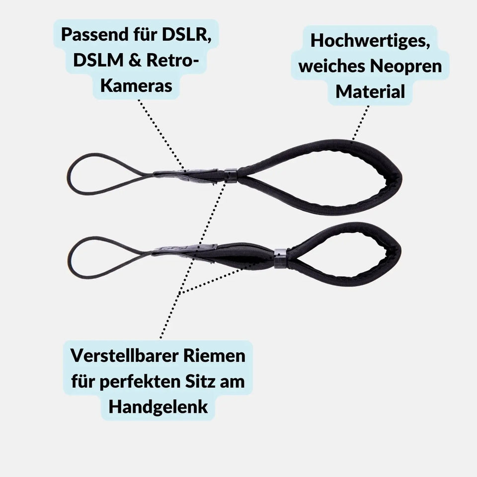 Comfortable neoprene camera hand strap