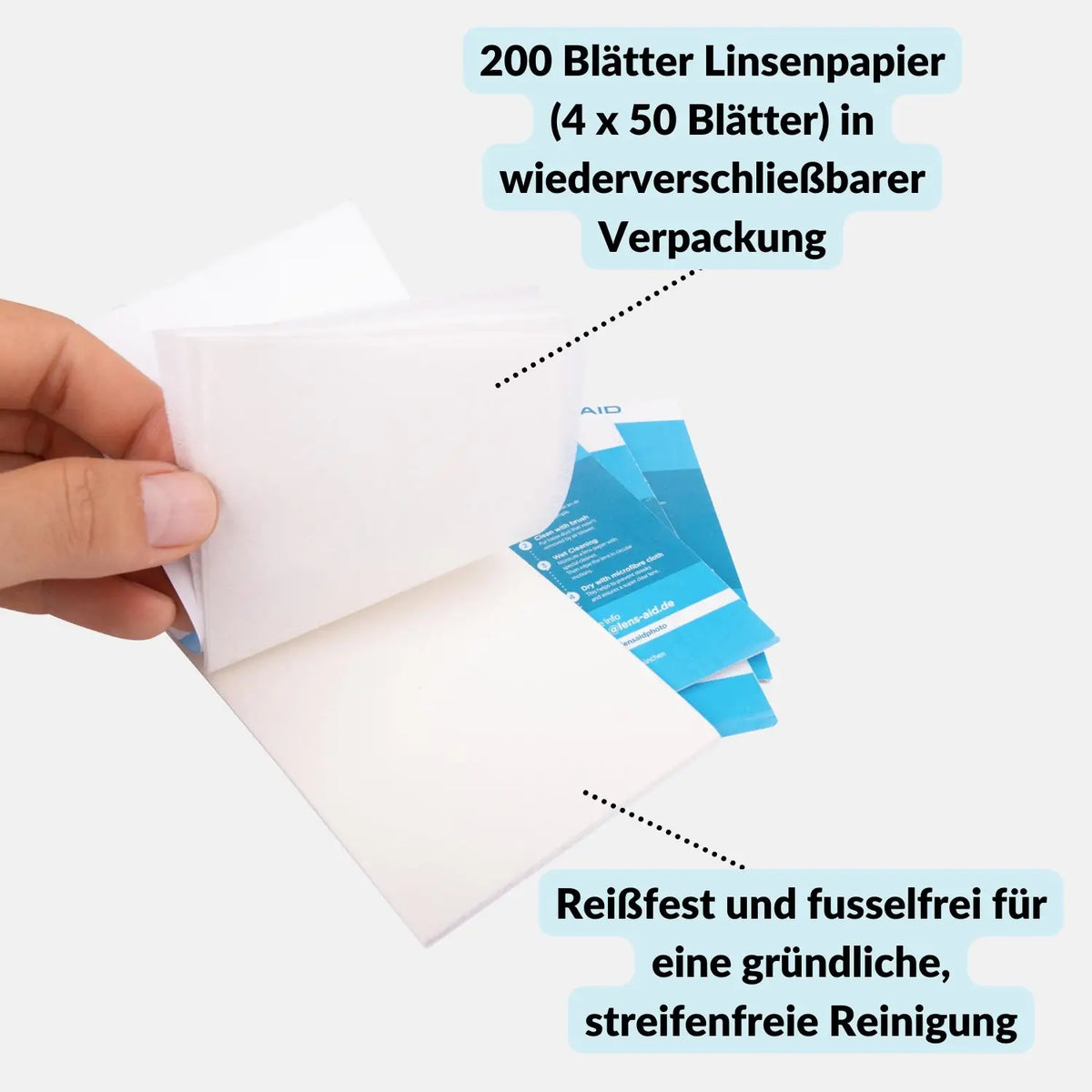 Lenspapier 200 vellen – scheurvast voor lenzen en filters - Camera Foto > Camera Accessoires Camera Reiniging Reinigingsaccessoires