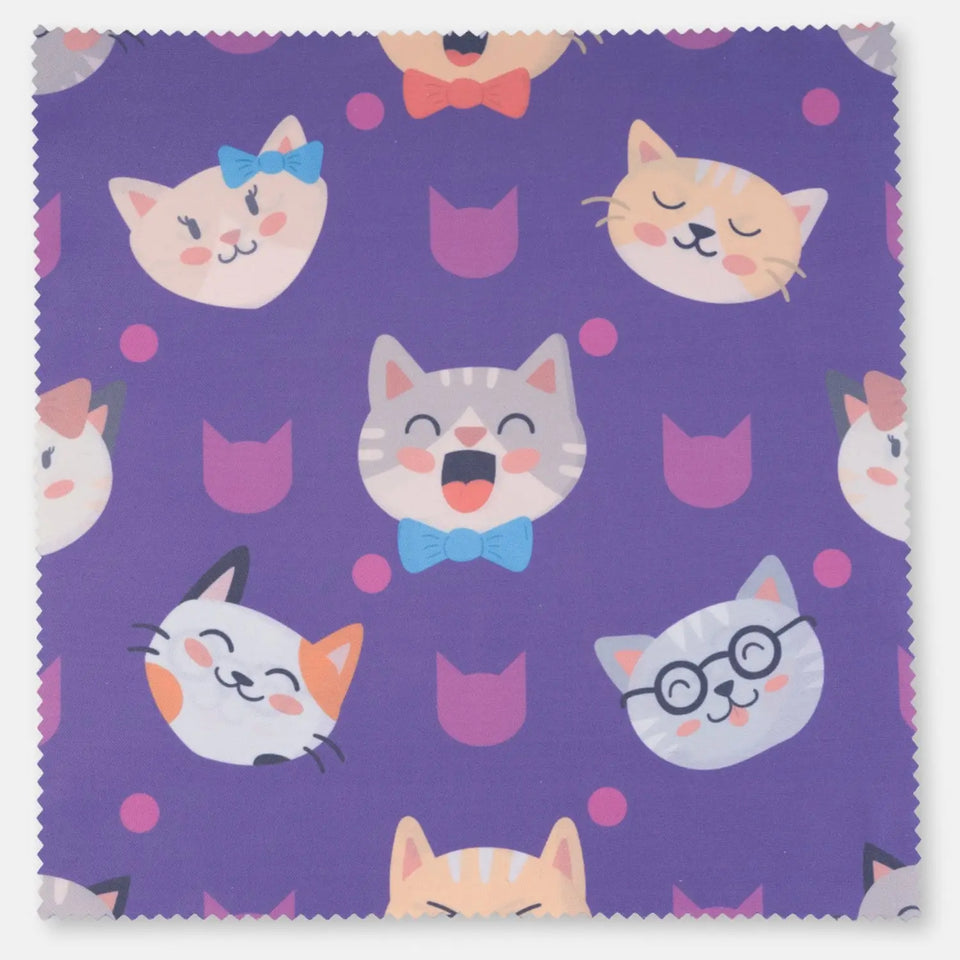 Chiffon de nettoyage en microfibre 20x20 cm à motif (modèles discontinués) - Chats (4) - Appareils photo et accessoires photo