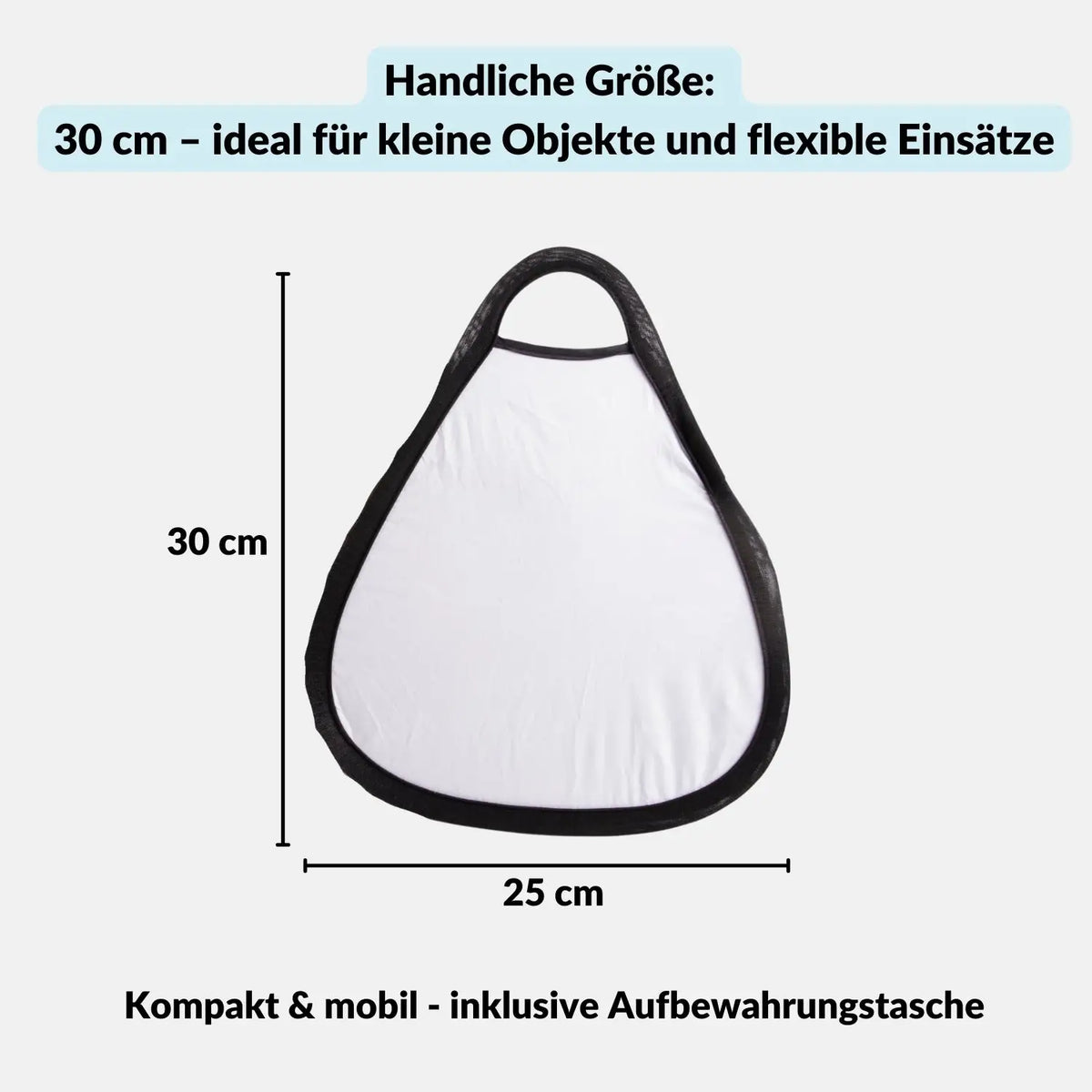 Réflecteur pliable miniature (30 cm) pour un éclairage optimal des petits objets - Appareils photo et accessoires > Matériel de studio photo