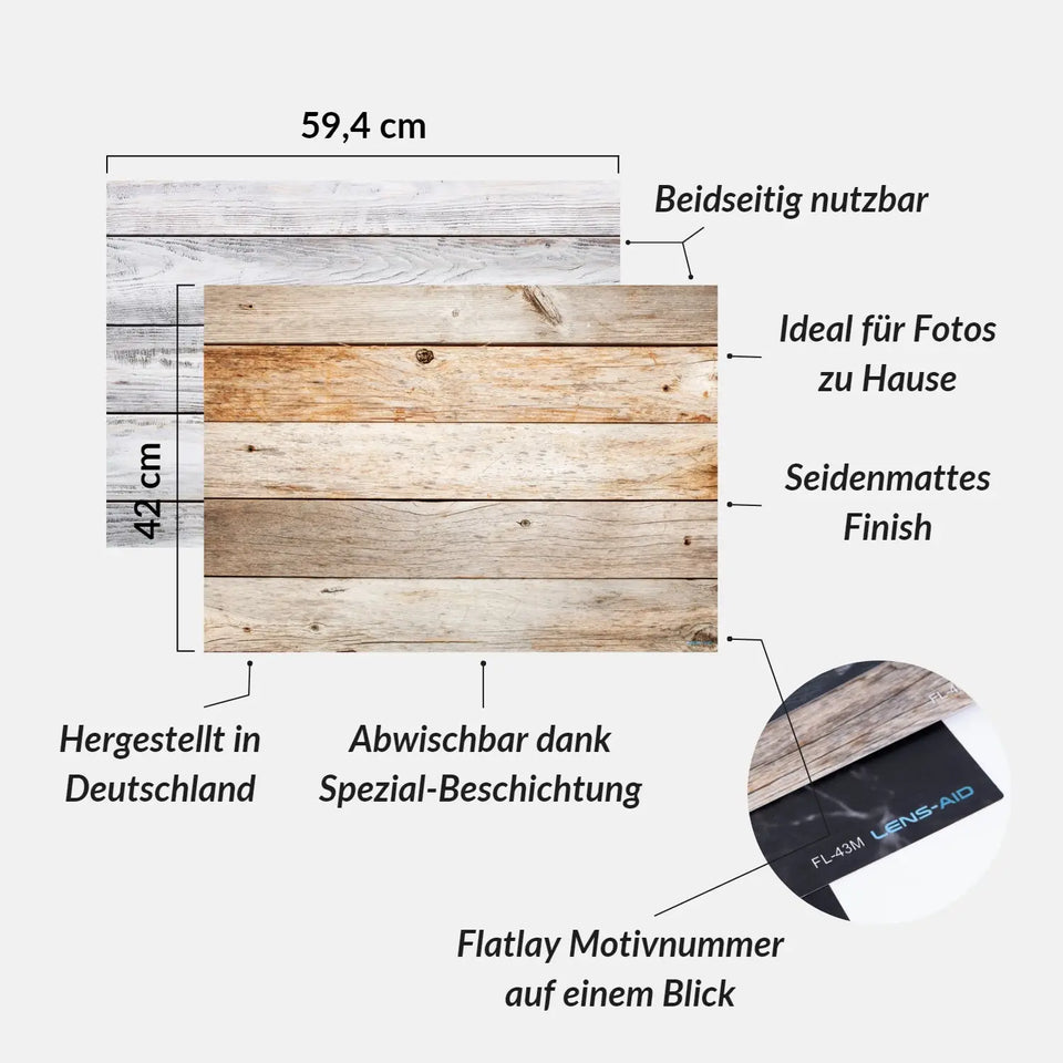 Mini Flatlay A2 – Fotoachtergrond voor studio en eten