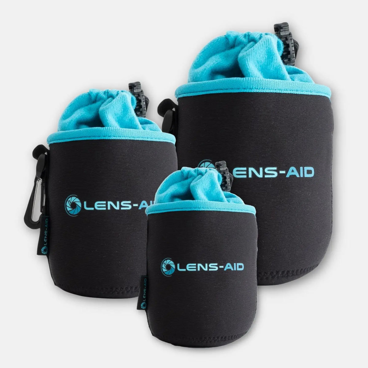 Neopren Objektivbeutel mit Fleece-Fütterung - 3er Set (XXS/XS/S) - Kamera & Foto > Kamerazubehör Objektivzubehör