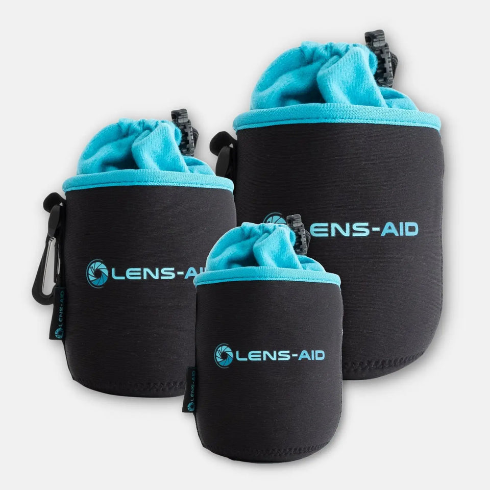 Neopren Objektivbeutel mit Fleece-Fütterung - 3er Set (XXS/XS/S) - Kamera & Foto > Kamerazubehör Objektivzubehör
