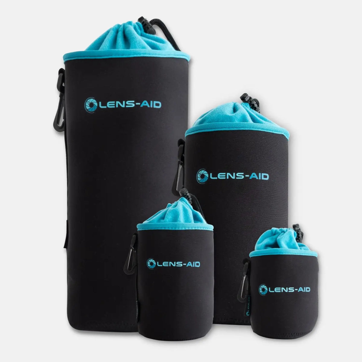 Neopren Objektivbeutel mit Fleece-Fütterung - 4er Set (S/M/L/XL) - Kamera & Foto > Kamerazubehör Objektivzubehör