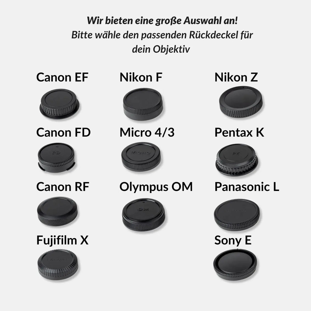 Lens rear cap replacement for Sony / Canon / Nikon / Fujifilm / Others - Camera & Photo > Camera Accessories