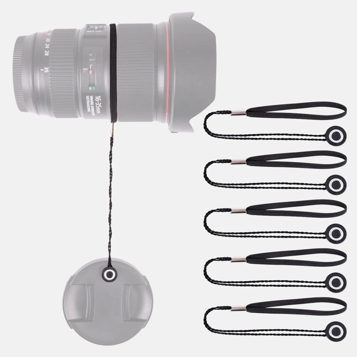 Objektivdeckelhalter für alle gängigen Objektive - 5er-Set - Kamera & Foto > Kamerazubehör Objektivzubehör