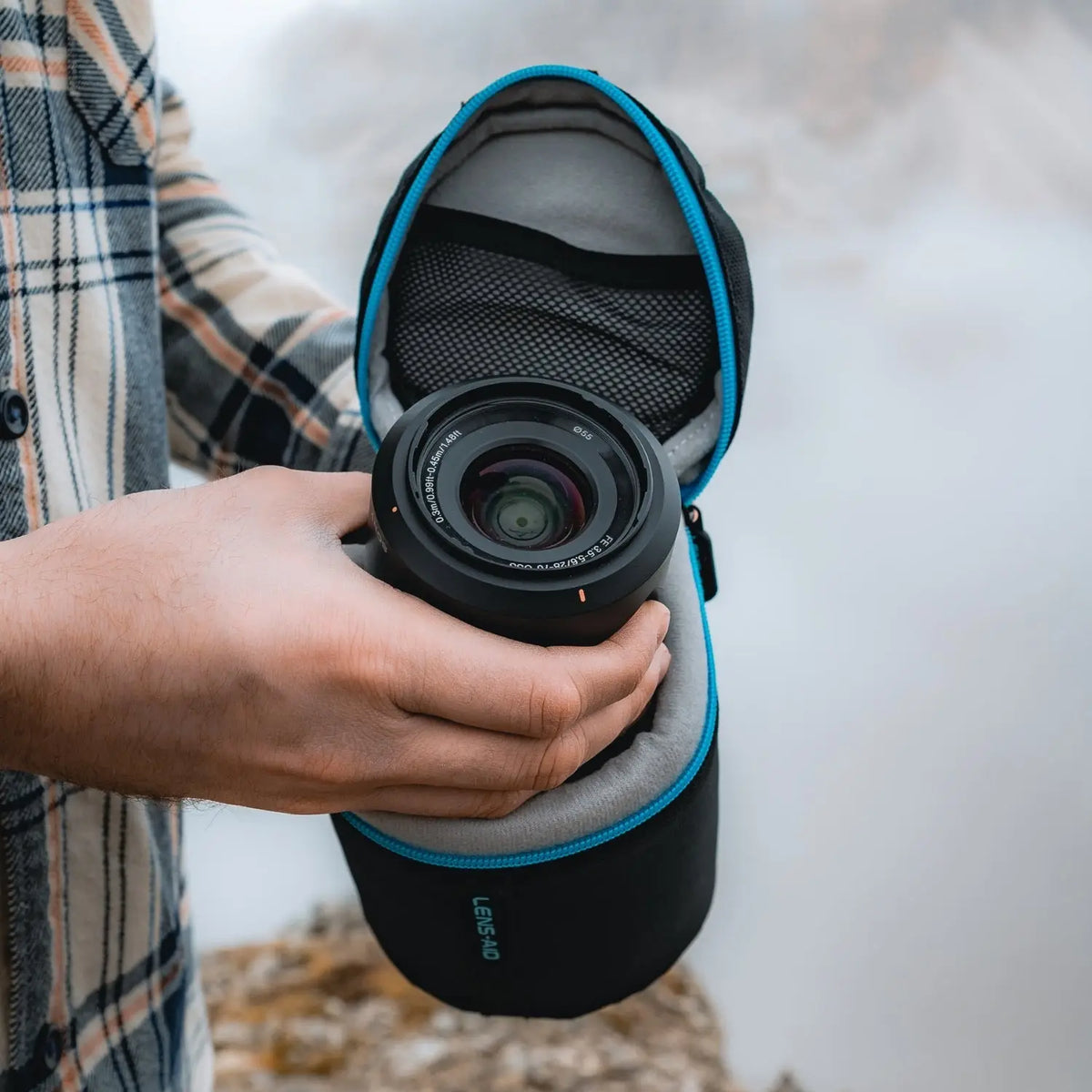 Objektivtasche gepolstert wasserabweisend mit Fleece-Futter - Kamera & Foto > Kamerazubehör Objektivzubehör