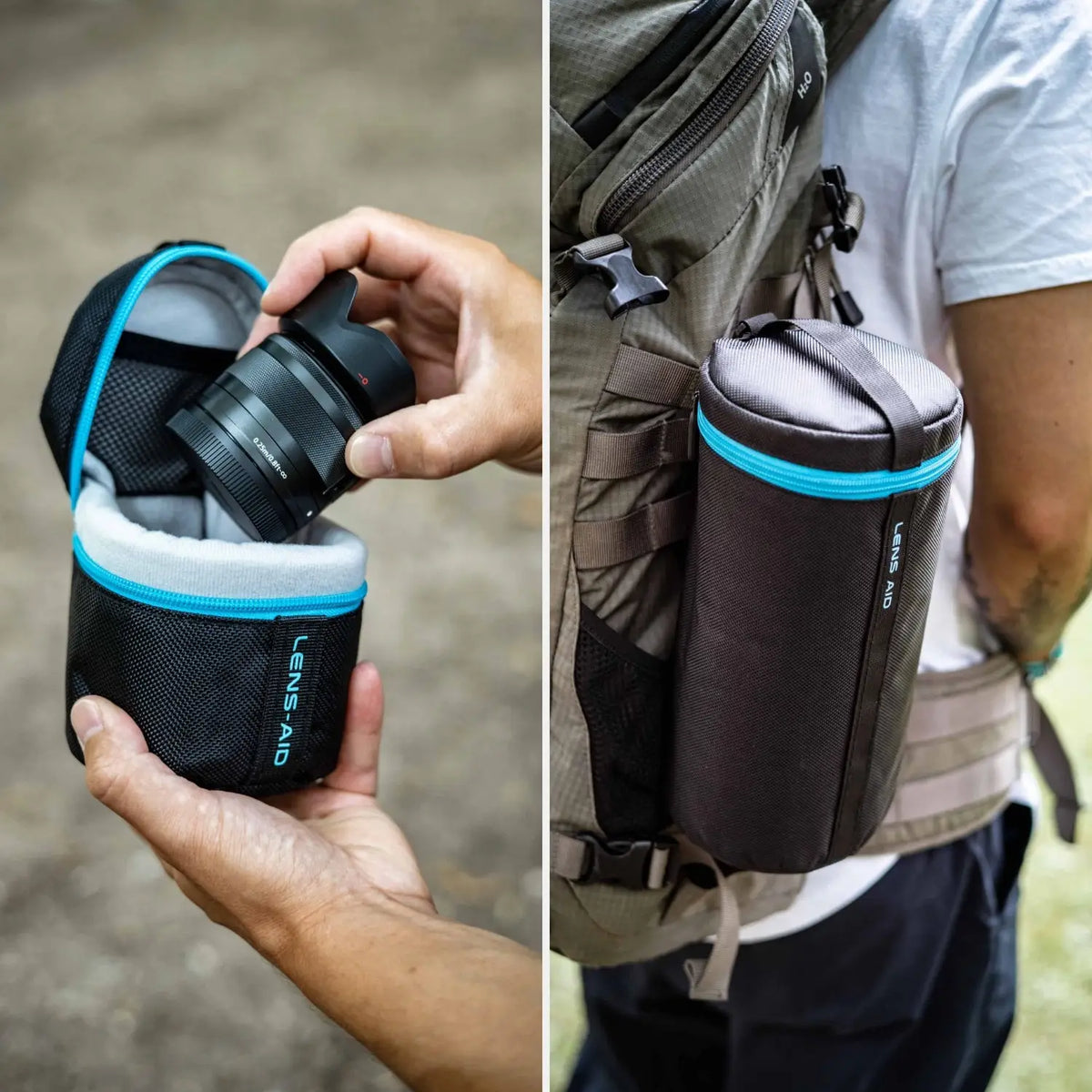 Objektivtasche gepolstert wasserabweisend mit Fleece-Futter - Kamera & Foto > Kamerazubehör Objektivzubehör