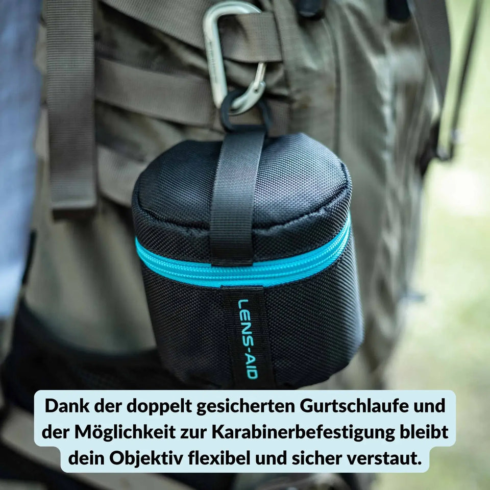Objektivtasche gepolstert wasserabweisend mit Fleece-Futter - Kamera & Foto > Kamerazubehör Objektivzubehör