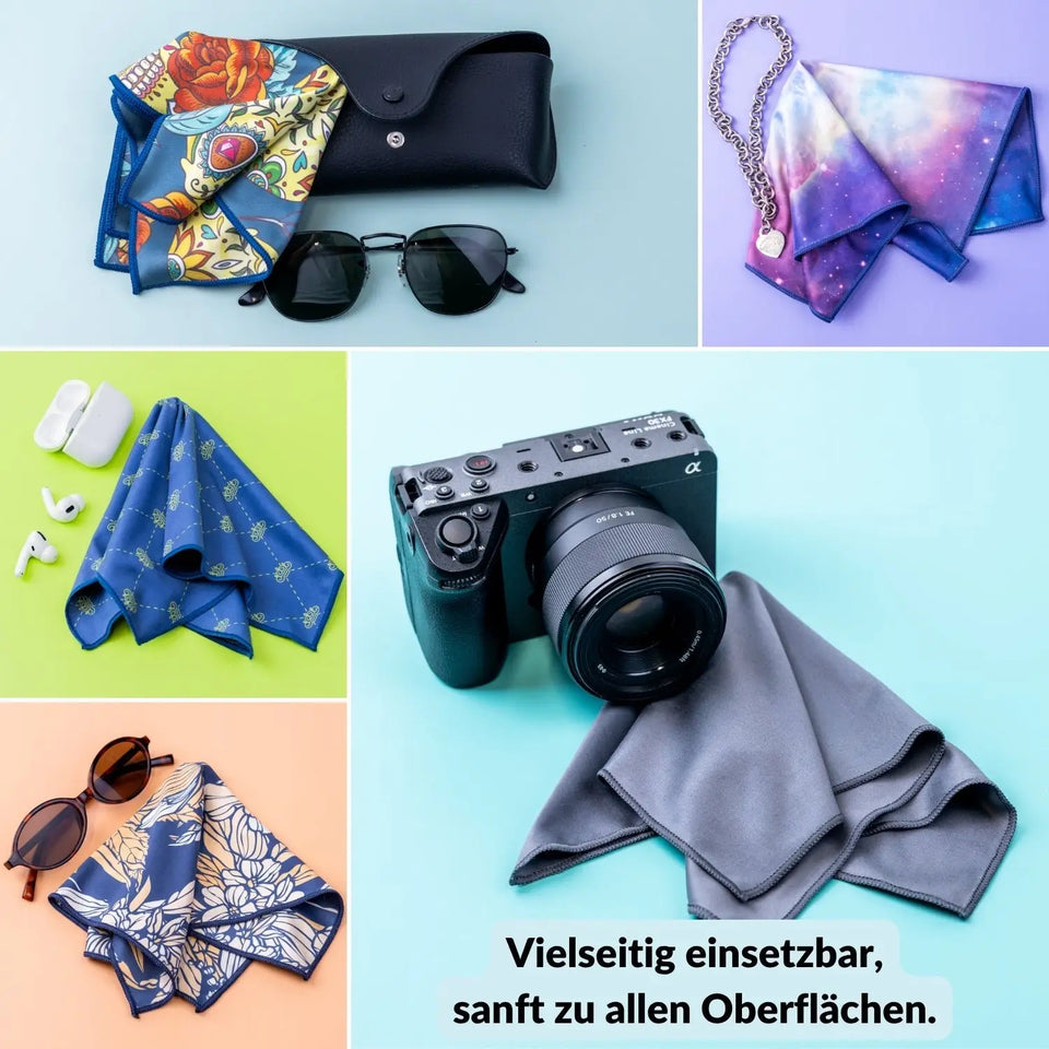 Premium microfiber cloth, large 30x30 cm, designed for glasses, screens, and glass - Camera & Photo > Camera Accessories