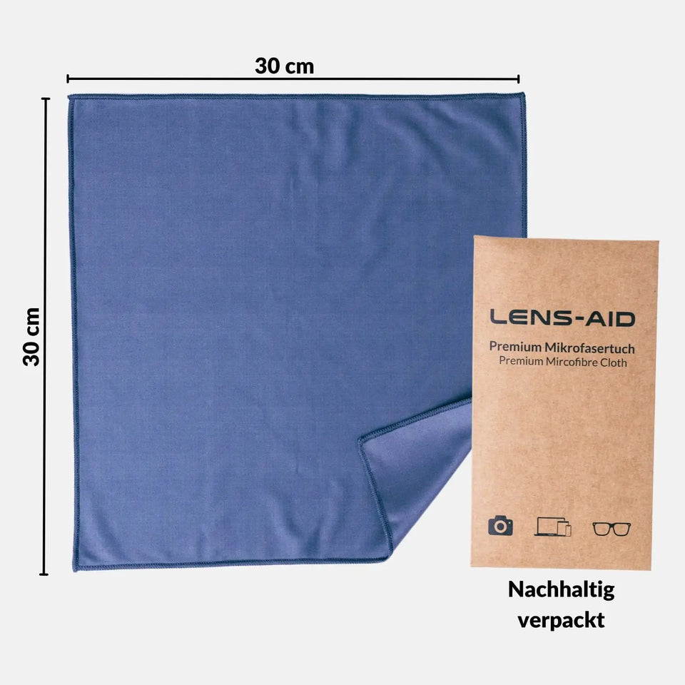 Premium microfiber cloth, large 30x30 cm, designed for glasses, screens, and glass - Camera & Photo > Camera Accessories