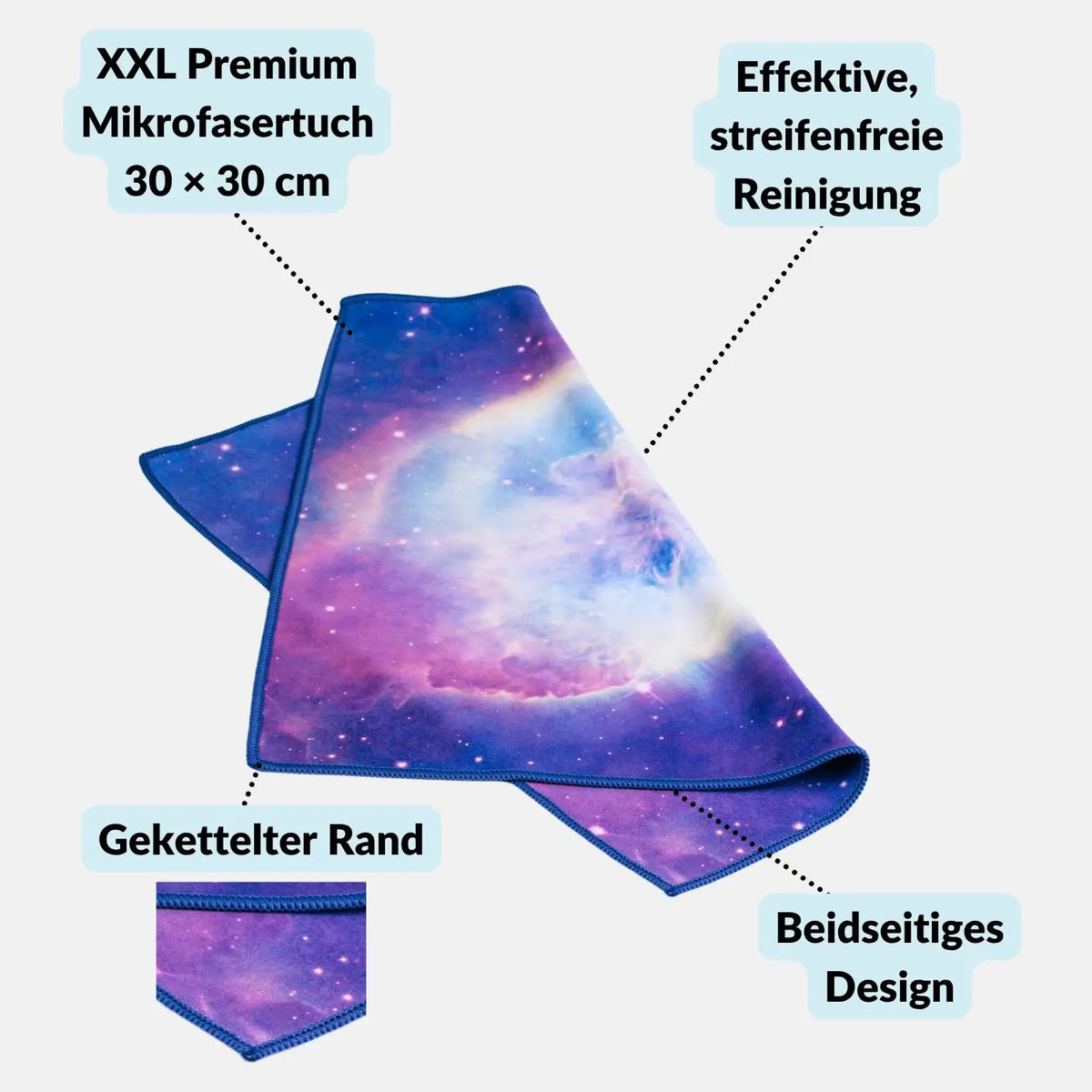 Premium microfiber cloth, large 30x30 cm, designed for glasses, screens, and glass - Camera & Photo > Camera Accessories