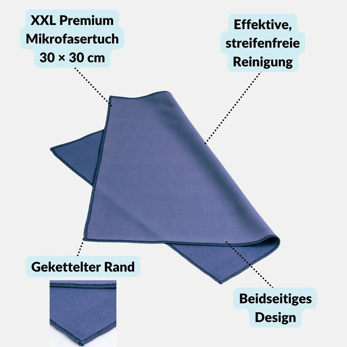 Premium microfiber cloth, large 30x30 cm, designed for glasses, screens, and glass - Camera & Photo > Camera Accessories