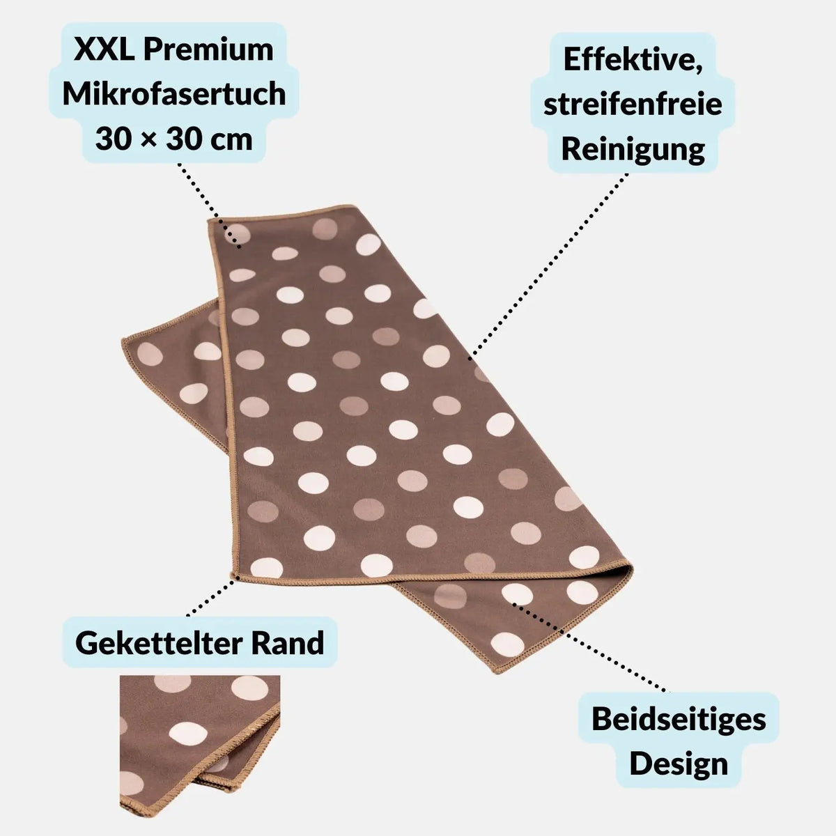 Premium microfiber cloth, large 30x30 cm, designed for glasses, screens, and glass - Camera & Photo > Camera Accessories