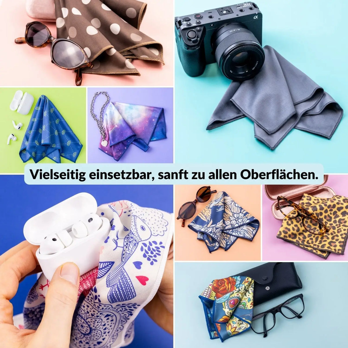 Premium microfiber cloth, large 30x30 cm, designed for glasses, screens, and glass - Camera & Photo > Camera Accessories