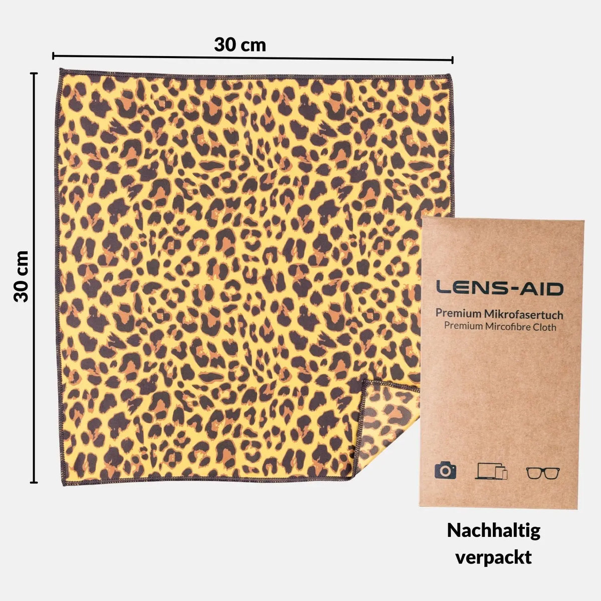 Premium microfiber cloth, large 30x30 cm, designed for glasses, screens, and glass - Camera & Photo > Camera Accessories
