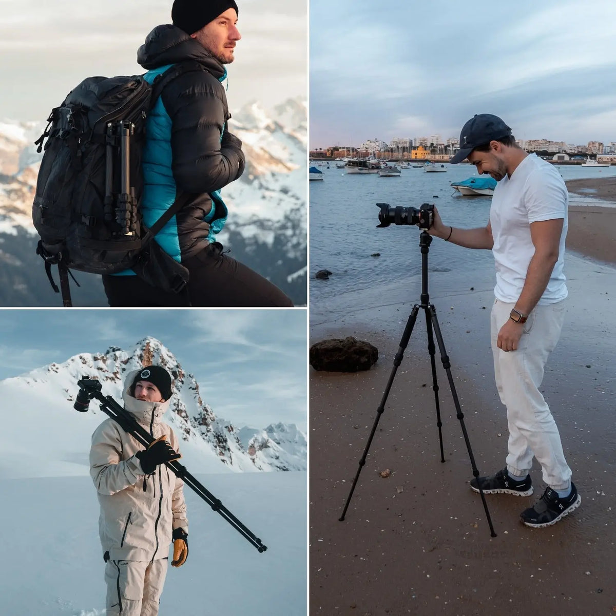 Carbon Reisestativ 160cm 4-in-1 bis 8kg mit 360° Kugelkopf – leicht & kompakt - Kamera Foto > Stative Einbeinstative