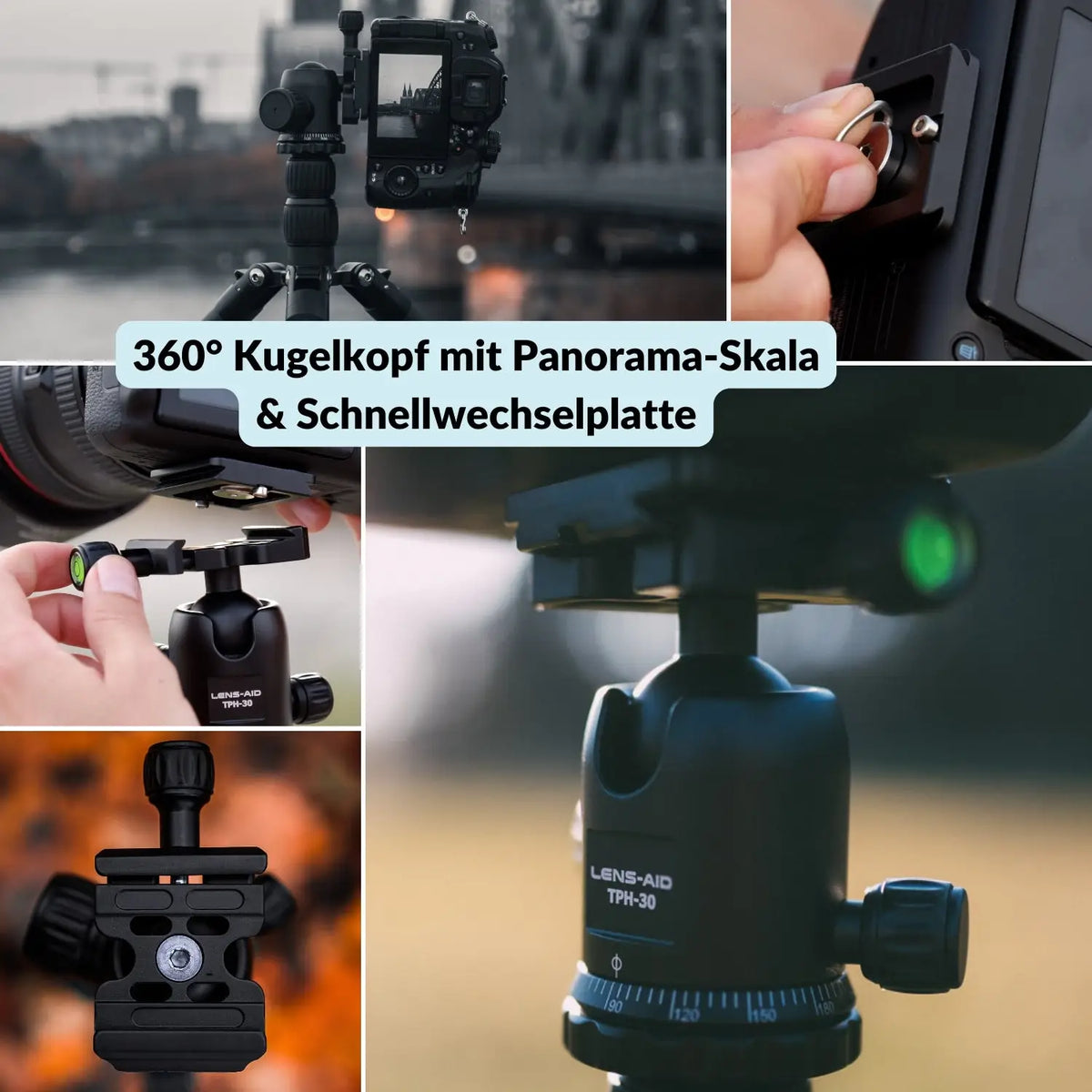 Carbon Reisestativ 160cm 4-in-1 bis 8kg mit 360° Kugelkopf – leicht & kompakt - Kamera Foto > Stative Einbeinstative