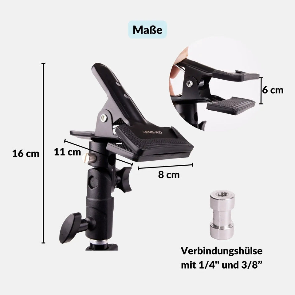 Pince métallique pour réflecteurs pliables et fonds photo - Appareil photo > Matériel de studio photo > Accessoires de studio photo