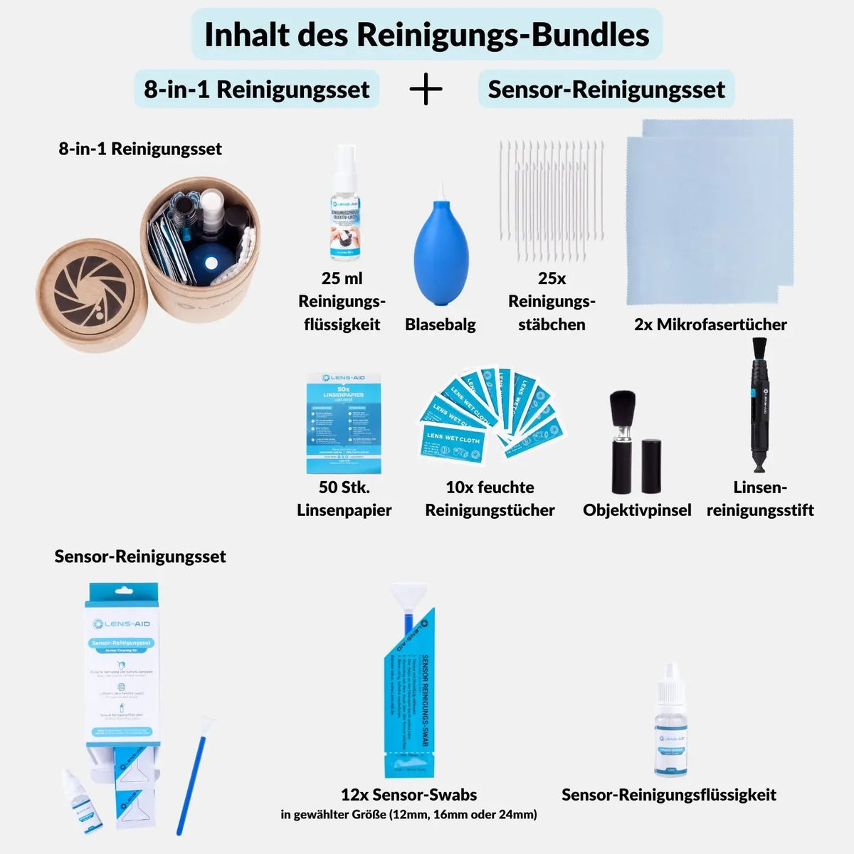 Kamera Reinigungsset (APS-C) für Gehäuse Sensor & Objektiv - Foto > Kamerazubehör Kamerareinigung Sensorreinigungssets