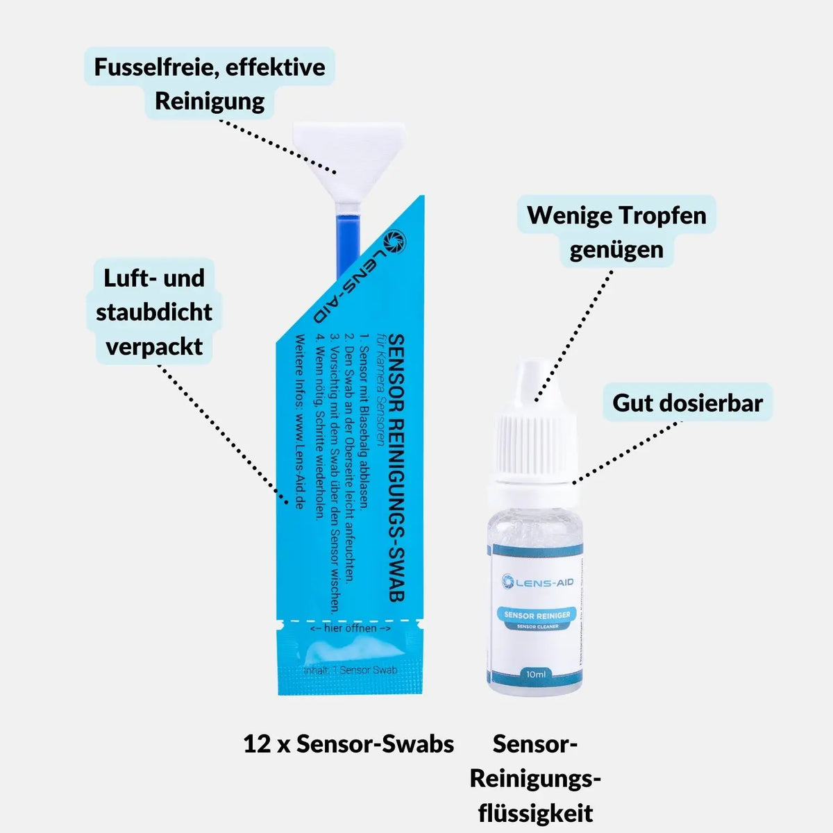 Kamera Reinigungsset (APS-C) für Gehäuse Sensor & Objektiv - Foto > Kamerazubehör Kamerareinigung Sensorreinigungssets