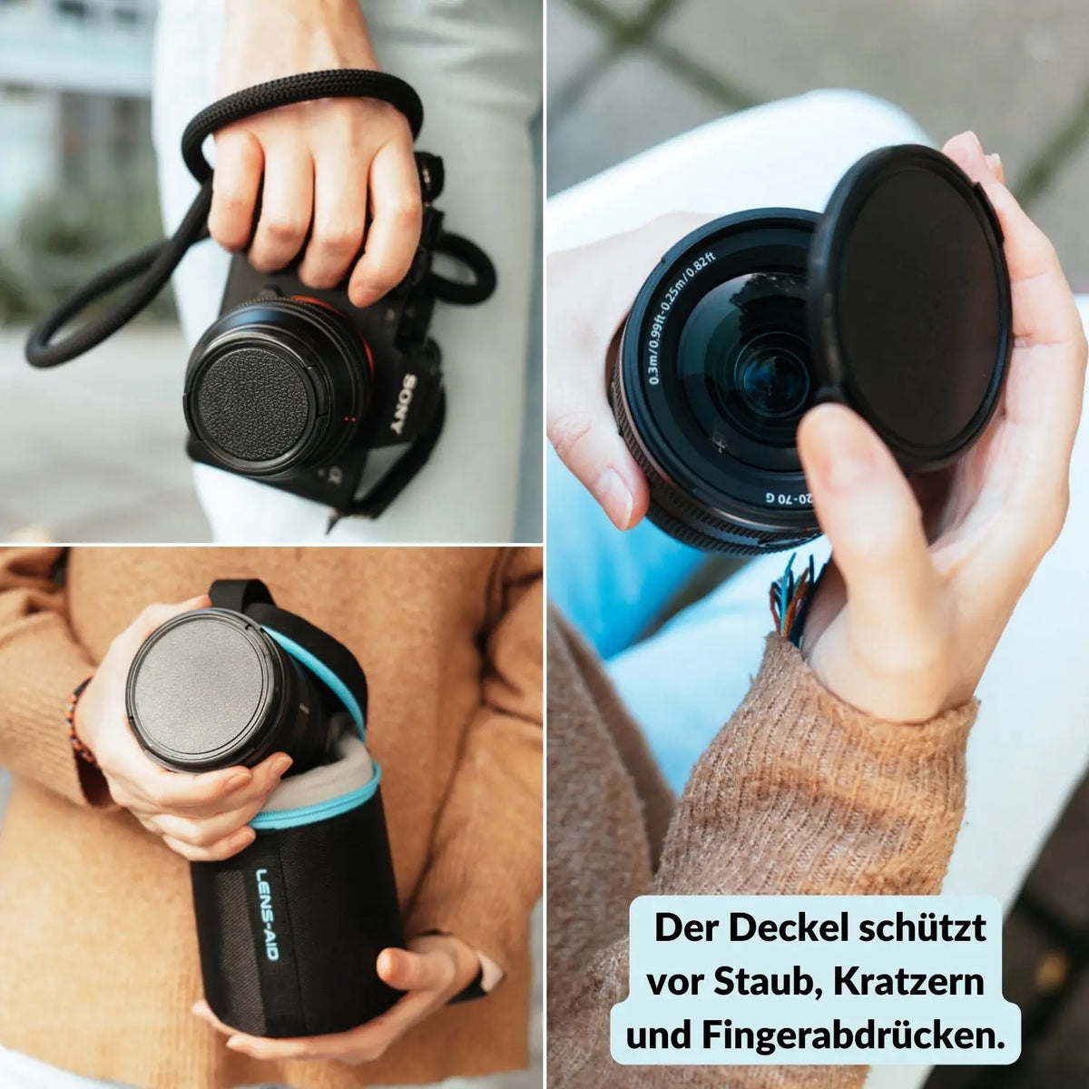 Bouchon d'objectif rétro de remplacement - compatible avec Sony, Canon et autres - Appareil photo > Accessoires pour appareils photo > Accessoires pour objectifs