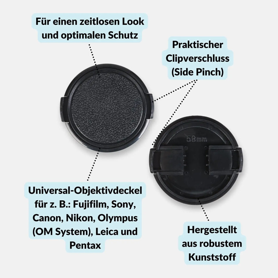 Bouchon d'objectif rétro de remplacement - compatible avec Sony, Canon et autres - Appareil photo > Accessoires pour appareils photo > Accessoires pour objectifs