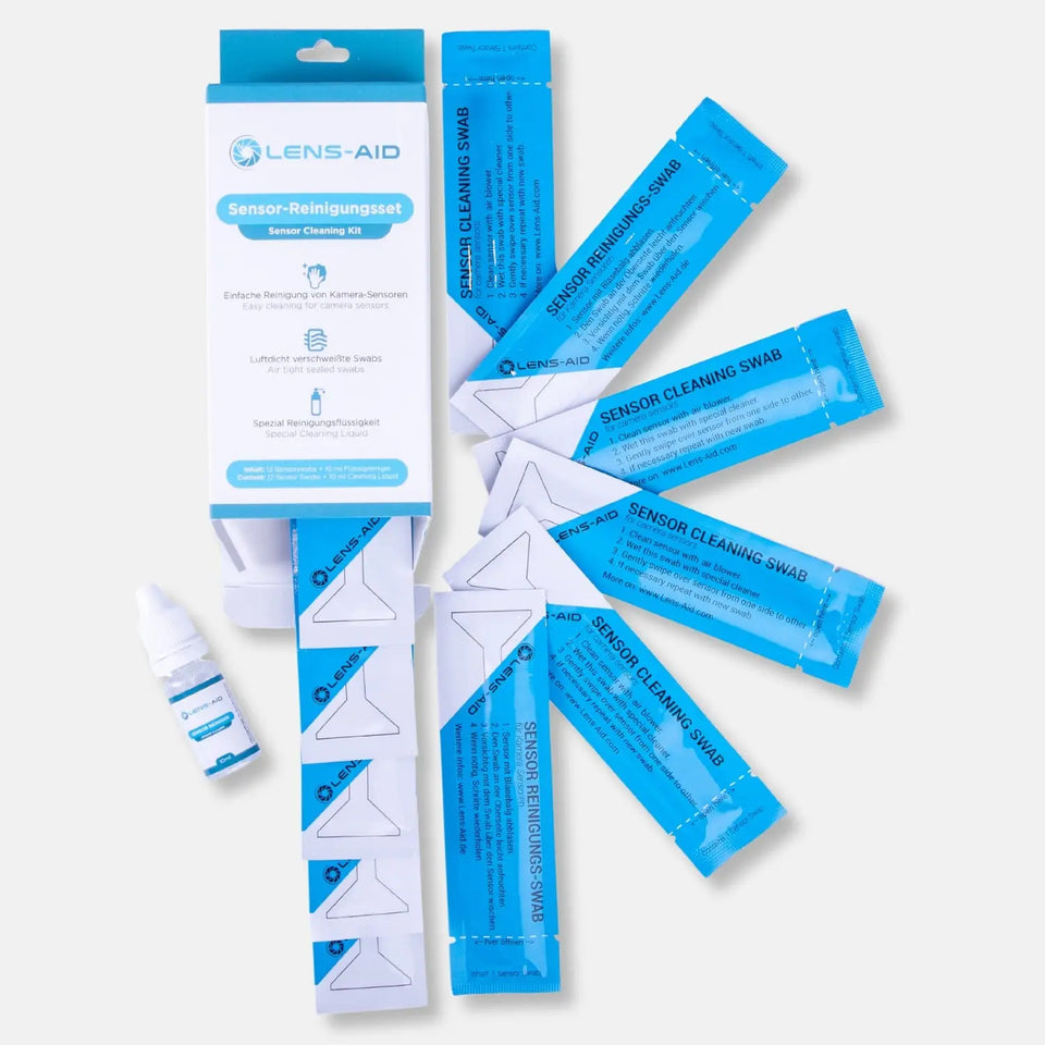Sensor Reinigungsset Vollformat 24 mm – 12 Swabs mit Reinigungsflüssigkeit - Kamera & Foto > Kamerazubehör