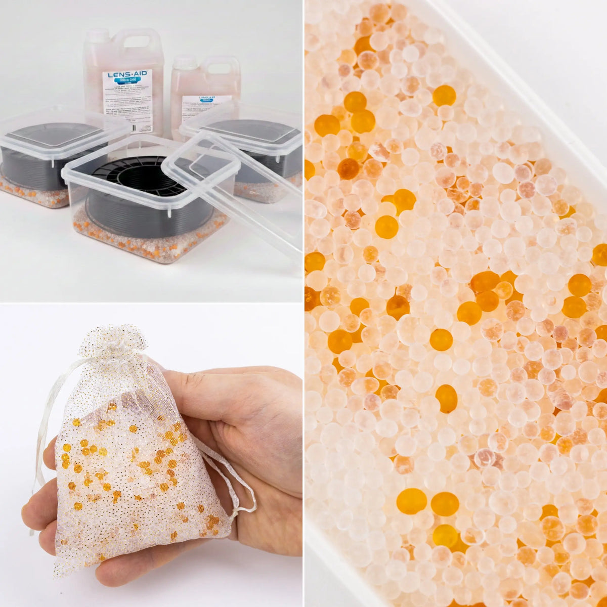 Silica Gel 1kg/2kg – Regenerierbares Trockenmittel mit Farbindikator (Orange/Grün)