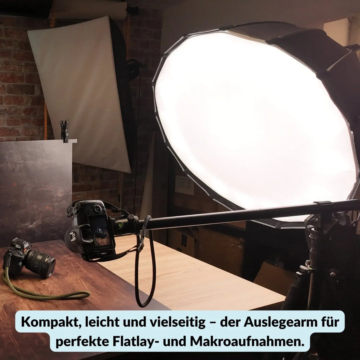 Stativ-Ausleger 58 cm - Auslegearm für Studio- & Flatlay-Fotografie - Kamera Foto > Fotostudio-Ausrüstung