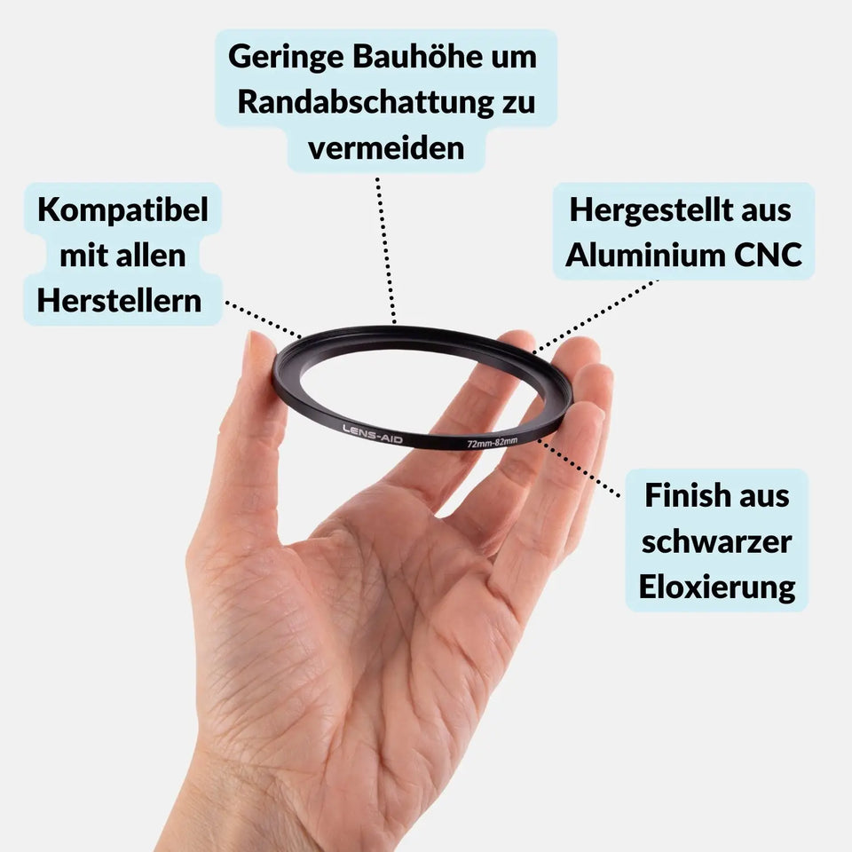 Step Up Ring 49 auf 52 mm – Filteradapter aus Aluminium - Kamera & Foto > Kamerazubehör Objektivzubehör Adapterringe