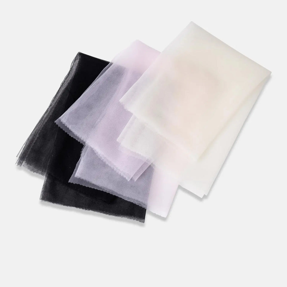 Tessuti per decorare le tue composizioni fotografiche, ad esempio per la fotografia di cibo e prodotti: set di 3 pezzi in chiffon.