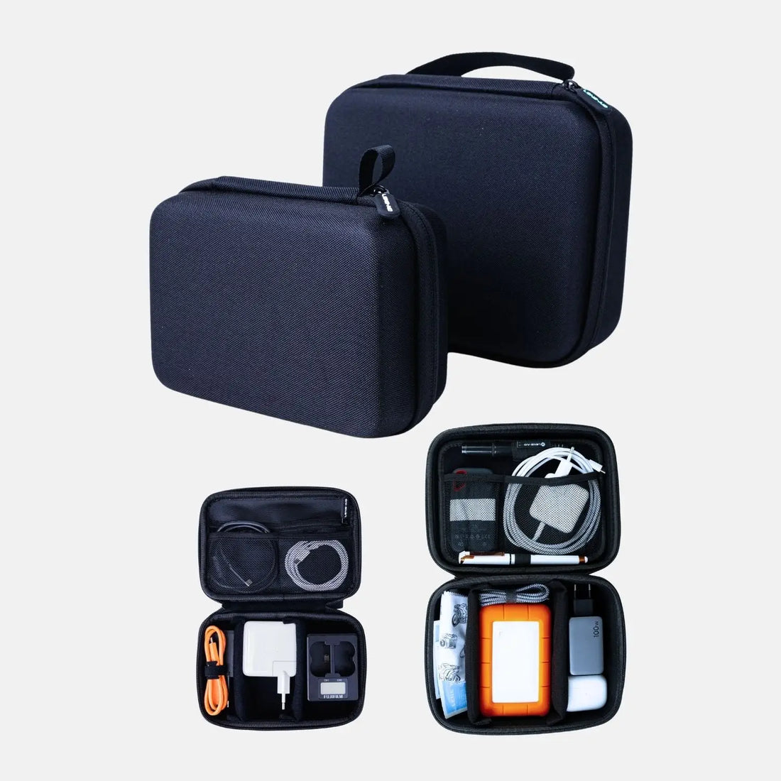 Technik Organizer Hardcase - Tasche für Elektronik Kabel & Reise - 2er-Set (S + M) - > Elektronikzubehör Taschen Hüllen
