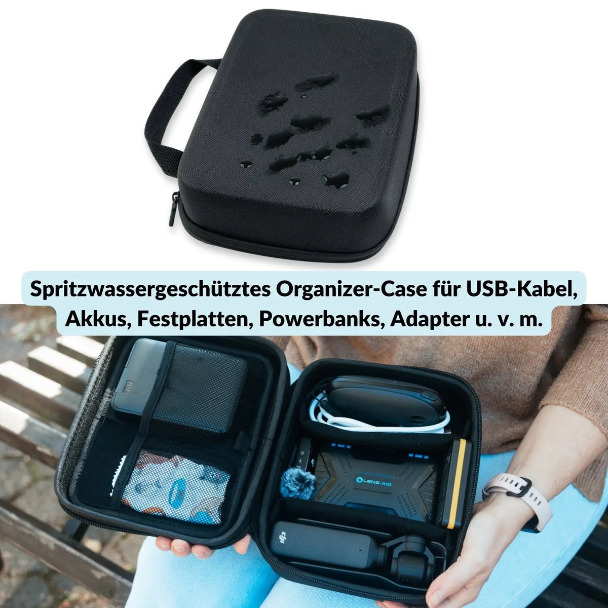 Technik Organizer Hardcase - Tasche für Elektronik Kabel & Reise - > Elektronikzubehör Taschen Hüllen Cases