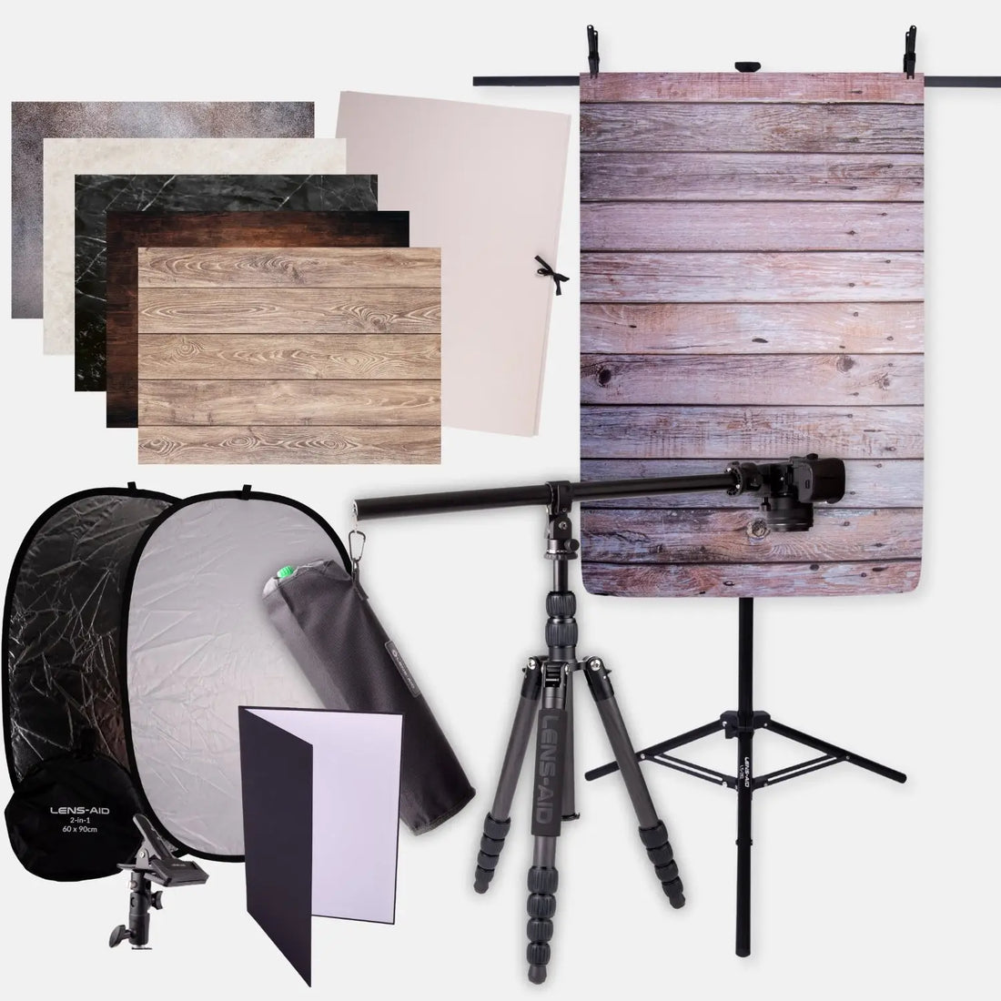 XXL Flatlay-Set für deinen Einstieg in die Studiofotografie - Kamera & Foto > Fotostudio-Ausrüstung Hintergründe